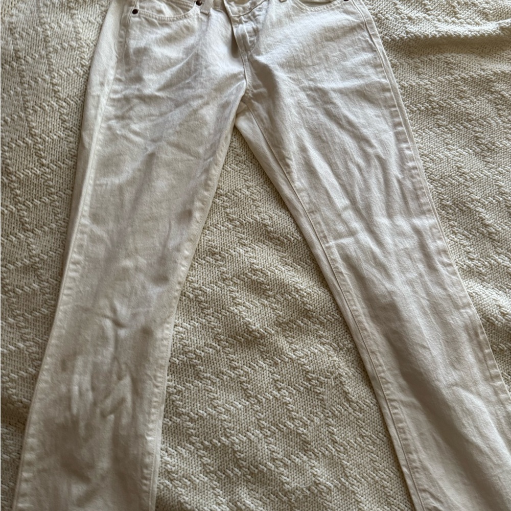 White low rise flare -Leg Jeans